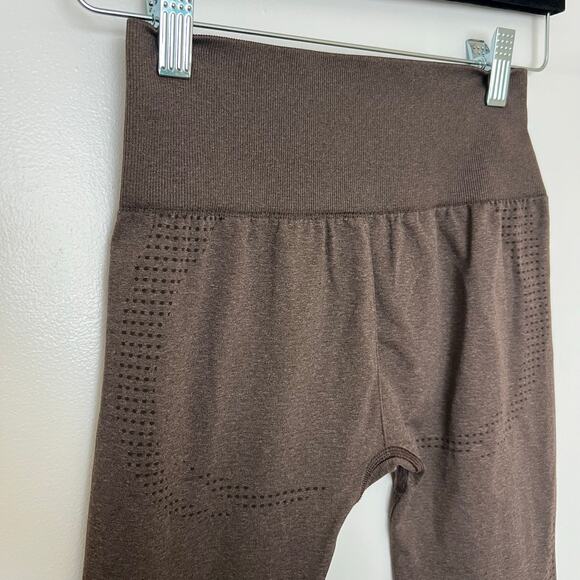 Gymshark Vital Seamless Leggings Brown Small High Rise Compression Athleisure - Picture 9 of 13
